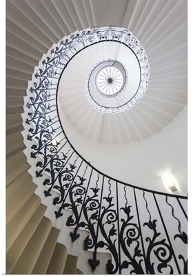 Spiral staircase, The Queen's House, Greenwich, London, UK