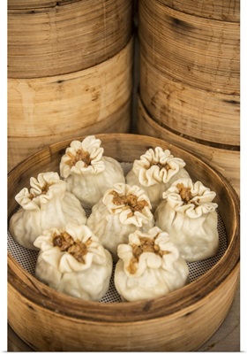Steamed dumplings (steamed bun or Xiaolongbao), Qibao, Shanghai, China