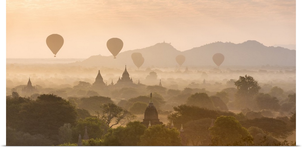 Sunrise over Bagan, Mandalay region, Myanmar