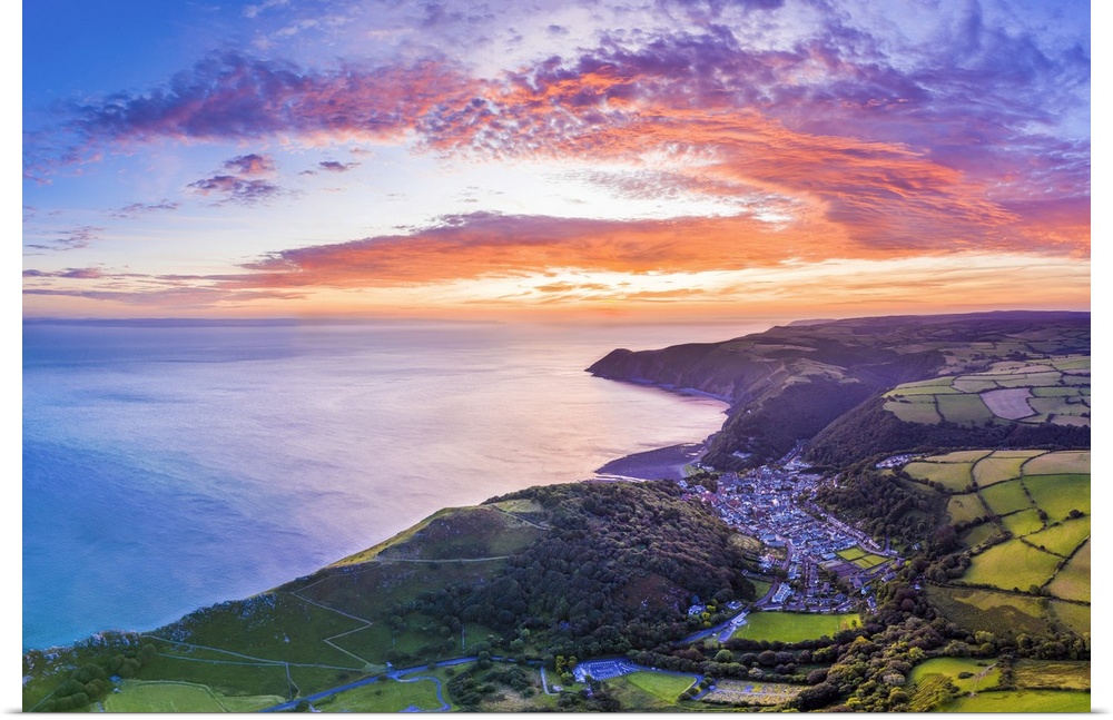 Sunrise over Lynton, Emoor National Park, North Devon, England