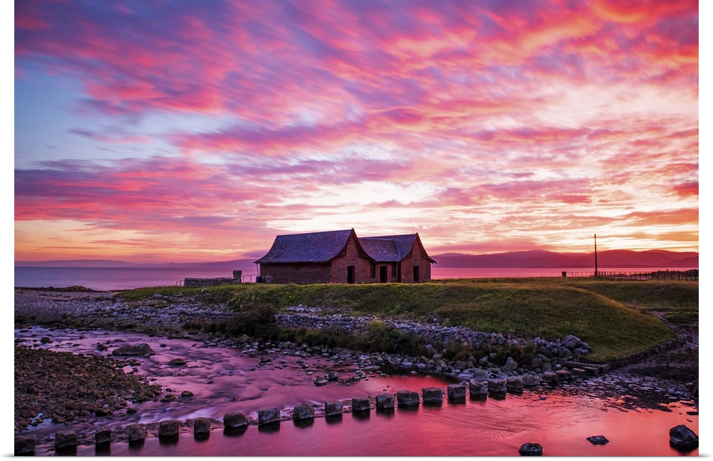 Sunset at the Isle of Arran, Firth of Clyde, Scotland, UK.