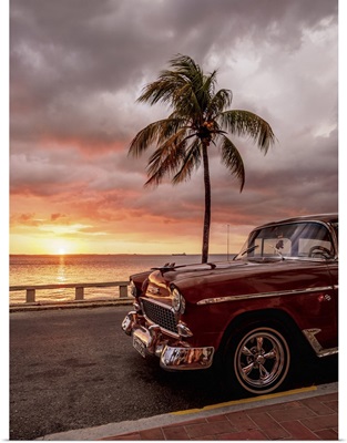 Sunset Over Cienfuegos Bay, La Punta, Cienfuegos, Cienfuegos Province, Cuba
