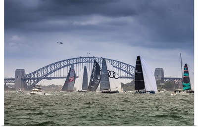 Super Maxi Yachts Competing In The SOLAS Big Boat Challenge, Sydney, Australia