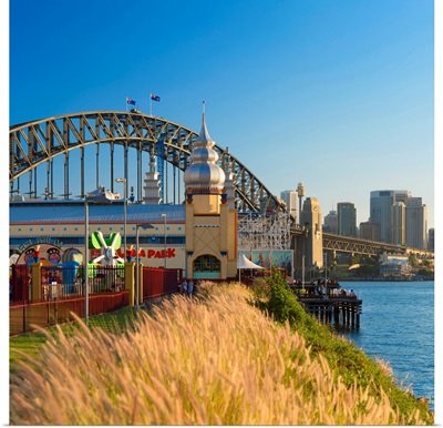 Sydney Harbour Bridge And Luna Park, Sydney, New South Wales, Australia