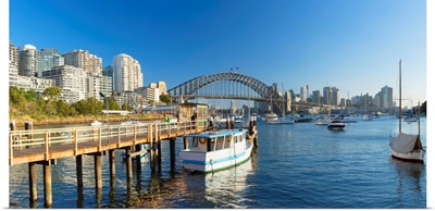 Sydney Harbour Bridge From Lavender Bay, Sydney, New South Wales, Australia