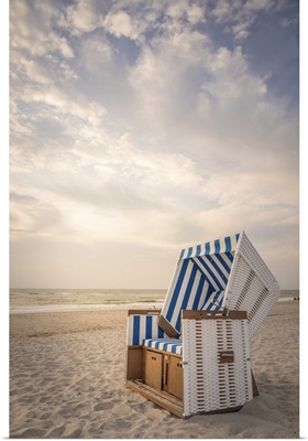 Sylt Beach Chair In The Soft Evening Light, Kampen, Sylt, Schleswig-Holstein, Germany