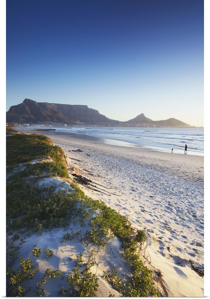 View of Table Mountain from Milnerton beach, Cape Town, Western Cape, South Africa