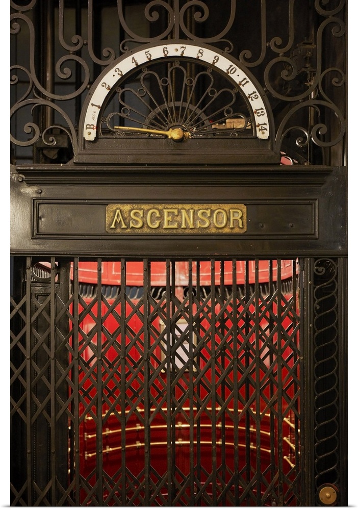 The old elevator of the Palacio Barolo building, Monserrat, Buenos Aires, Argentina. (PR).