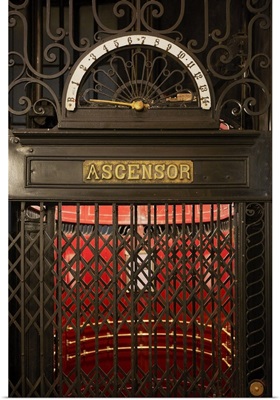 The Old Elevator Of The Palacio Barolo Building, Monserrat, Buenos Aires, Argentina