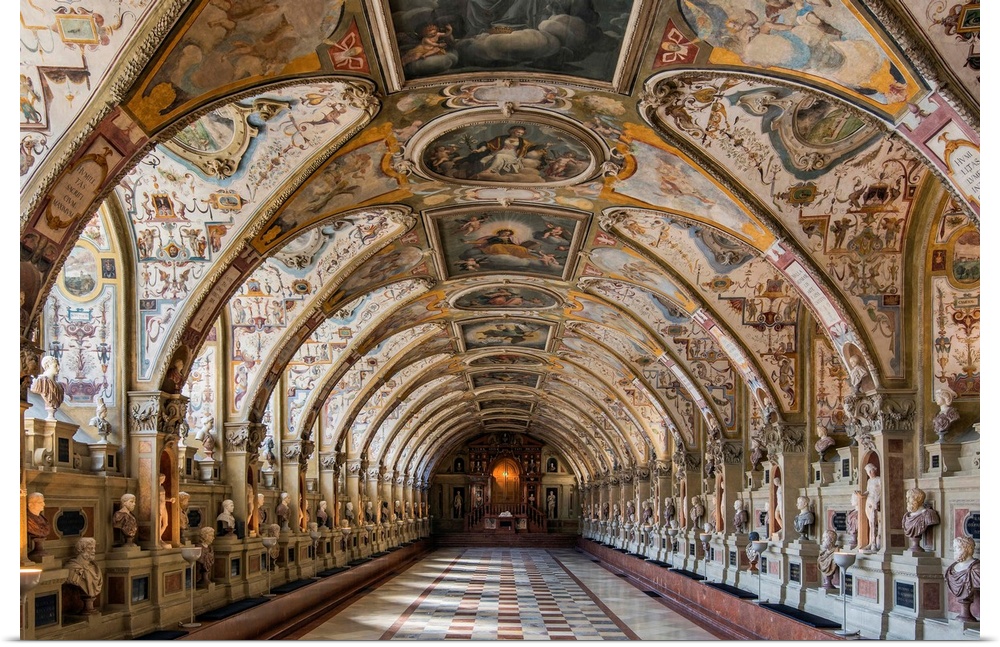The Renaissance style Antiquarium Hall, Residenz former royal palace, Munich, Bavaria, Germany