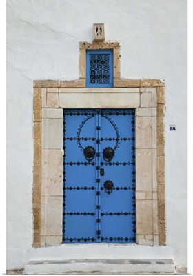Tunisia, Sidi Bou Said, building detail