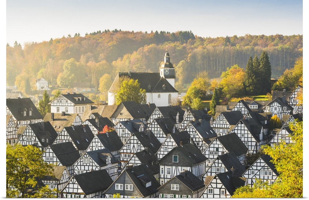 Freudenberg, Siegen-Wittgenstein, North Rhine-Westphalia, Germany. Typical timber-framed houses in the historical 'Alter F...