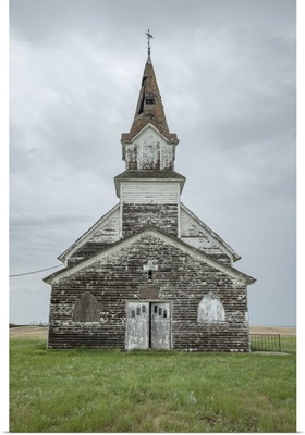 USA, Great Plains, North Dakota, Abandoned Lutheran Church