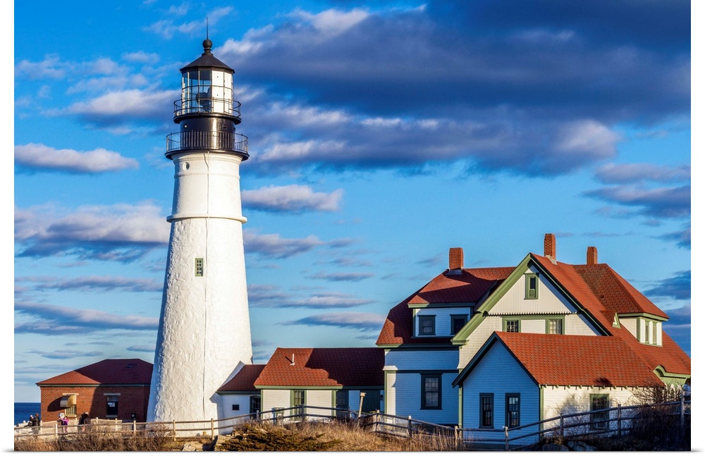 USA, Maine, Cape Elizabeth, Portland Head Light lighthouse.
