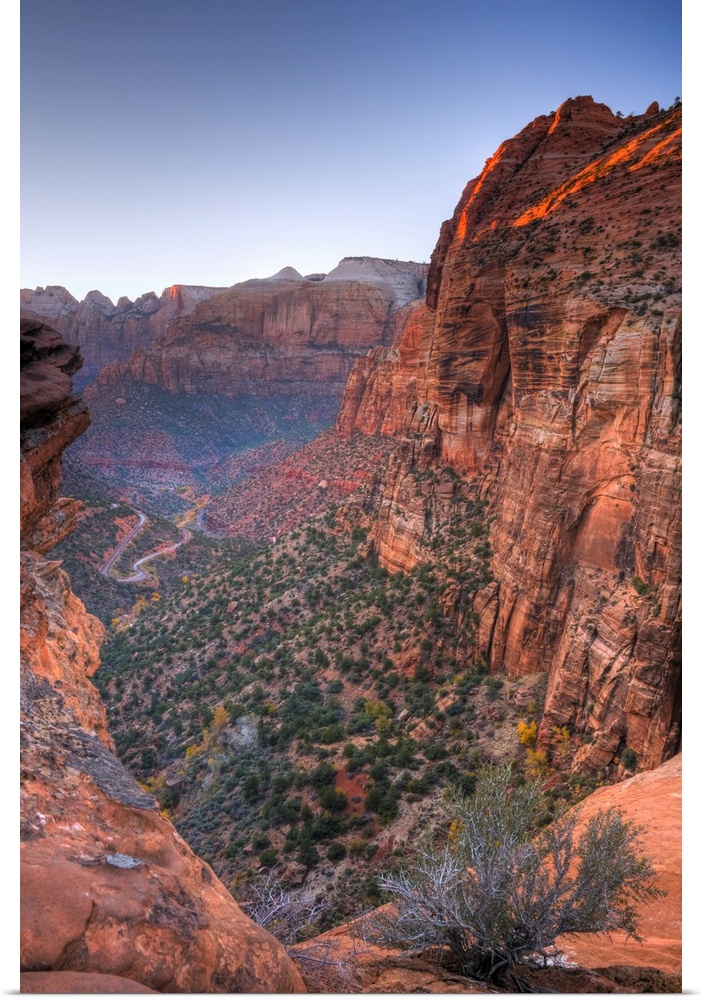 USA, Utah, Zion National Park, from Canyon Overlook