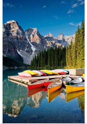 Valley Of The Ten Peaks And Moraine Lake, Banff National Park, Alberta, Canada