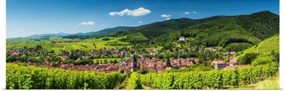 View Above Ribeauville, Alsace, France