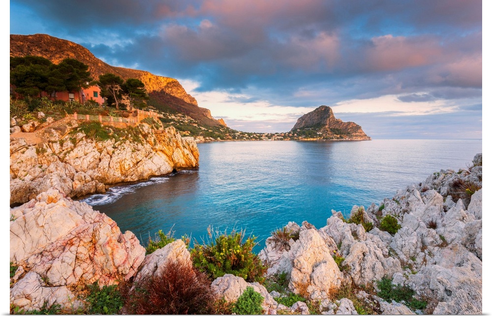 View Of Cape Zafferano At Sunrise-Europe, Sicily Region, Italy, Palermo District, Sant'Elia Municipality, Cape Zafferano