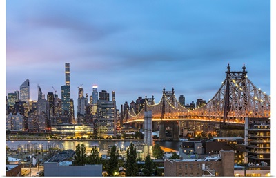 View Of Midtown Manhattan In The Evening From Long Island City, New York City