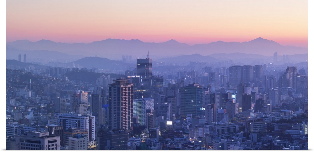 View of Seoul at dawn, South Korea