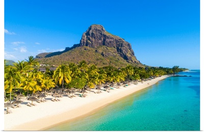 View Of The Beach Of Beachcomber Paradis Hotel, Le Morne Brabant Peninsula, Mauritius