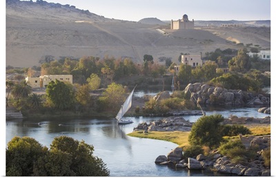 View of The River Nile and The Mausoleum of Aga Khan on the West Bank