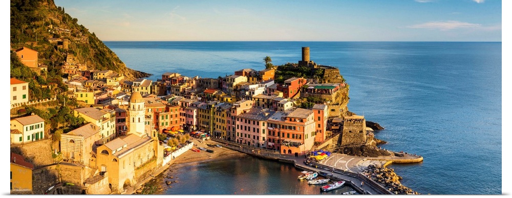 View Over Vernazza, Cinque Terre, Liguria, Italy