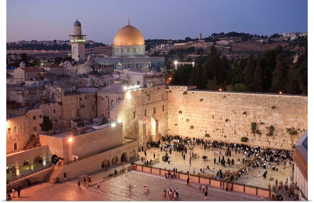 Wailing Wall / Western Wall and Dome of The Rock Mosque, Jerusalem, Israel