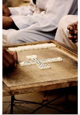 A Group of Men Play Dominoes, Luxor, Egypt