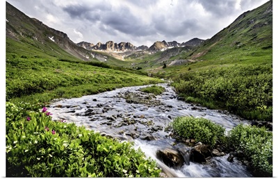 Rushing Stream in a Valley, Gunnison National Forest, Colorado, Summer