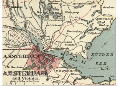 Amsterdam - Vintage Map