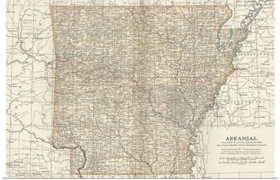 Arkansas - Vintage Map