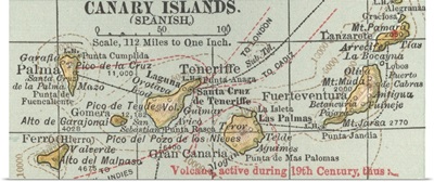 Canary Islands - Vintage Map