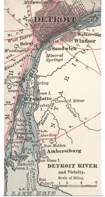 Detroit - Vintage Map