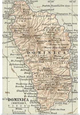 Dominica - Vintage Map