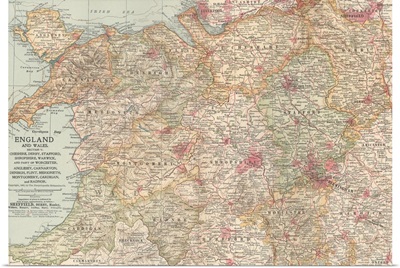 England and Wales - Vintage Map