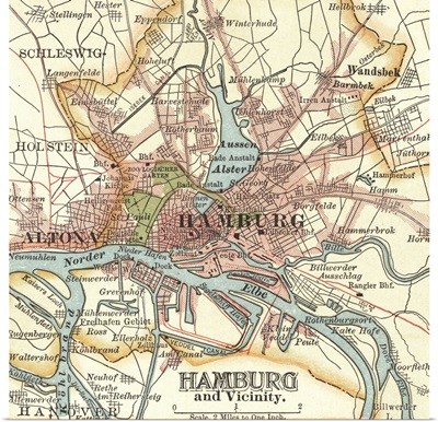 Hamburg - Vintage Map