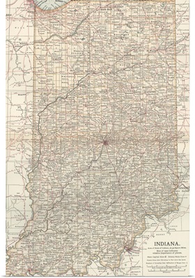 Indiana - Vintage Map