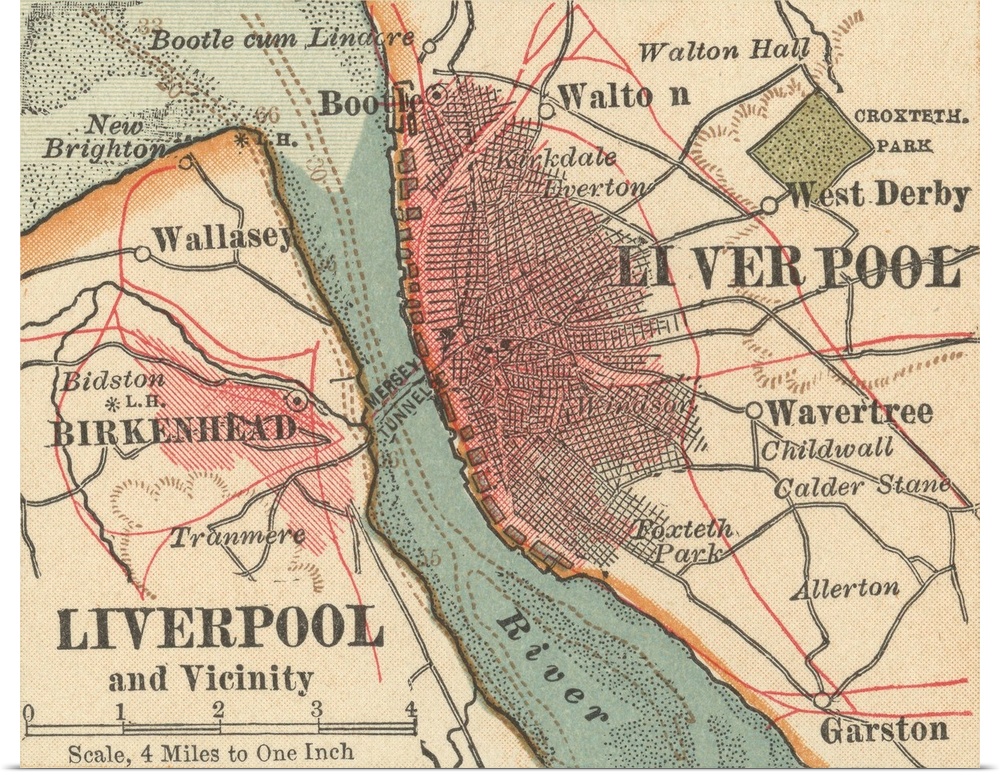 Liverpool - Vintage Map