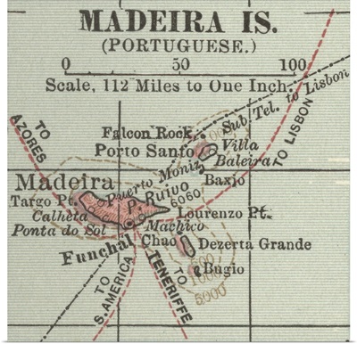 Madeira Islands - Vintage Map