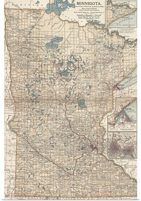 Minnesota - Vintage Map