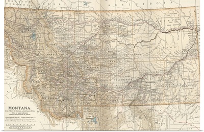 Montana - Vintage Map