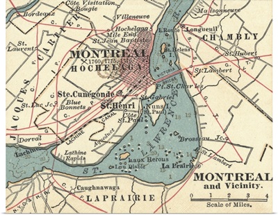 Montreal - Vintage Map