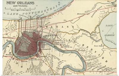 New Orleans - Vintage Map