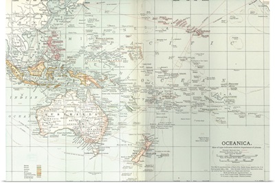 Oceania - Vintage Map