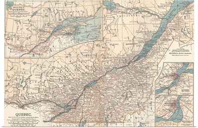 Quebec - Vintage Map