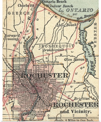 Rochester - Vintage Map