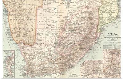 South Africa - Vintage Map
