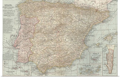 Spain - Vintage Map