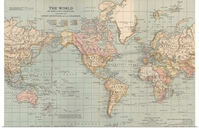 The World - Vintage Map